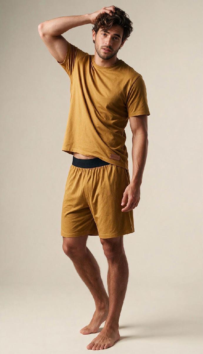 Pijama Masculino Ocre