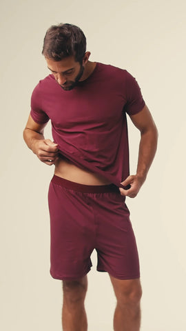 Pijama masculino vinho