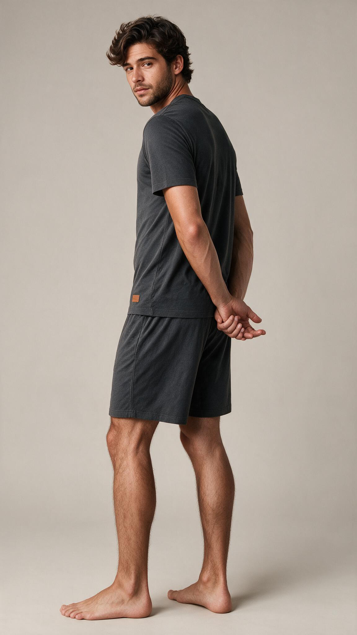 Camiseta mascuina Cinza