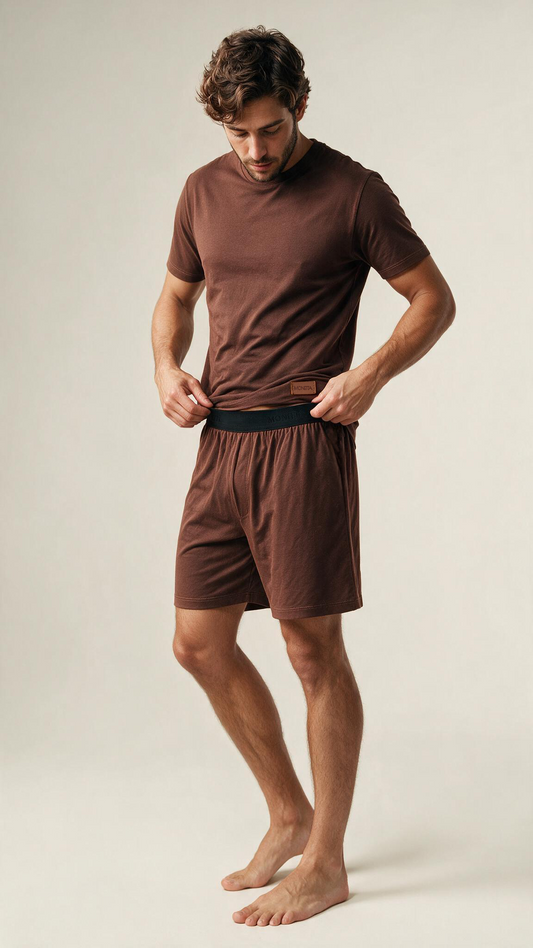 Pijama Masculino Marrom