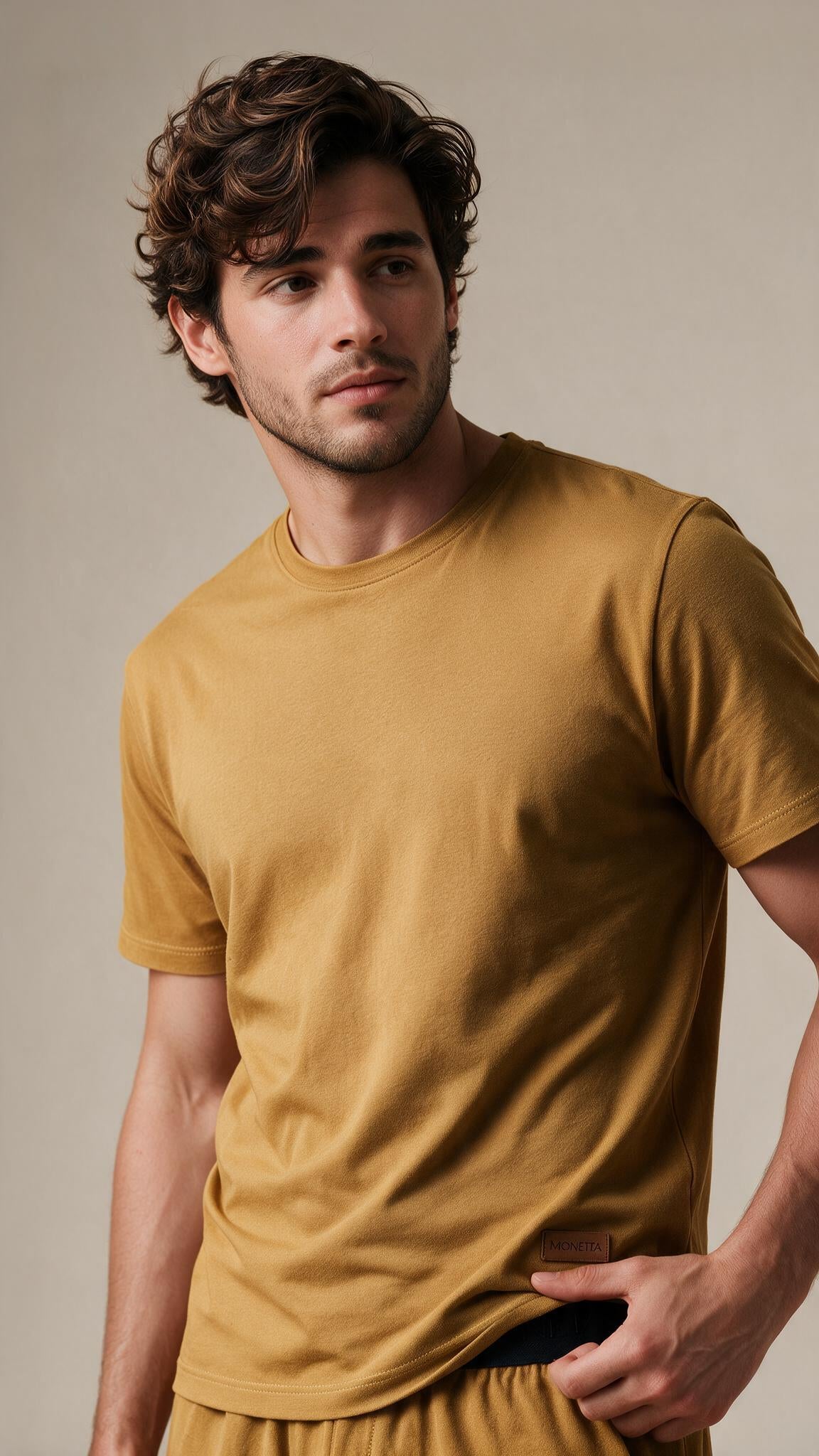 Camiseta Masculina Ocre