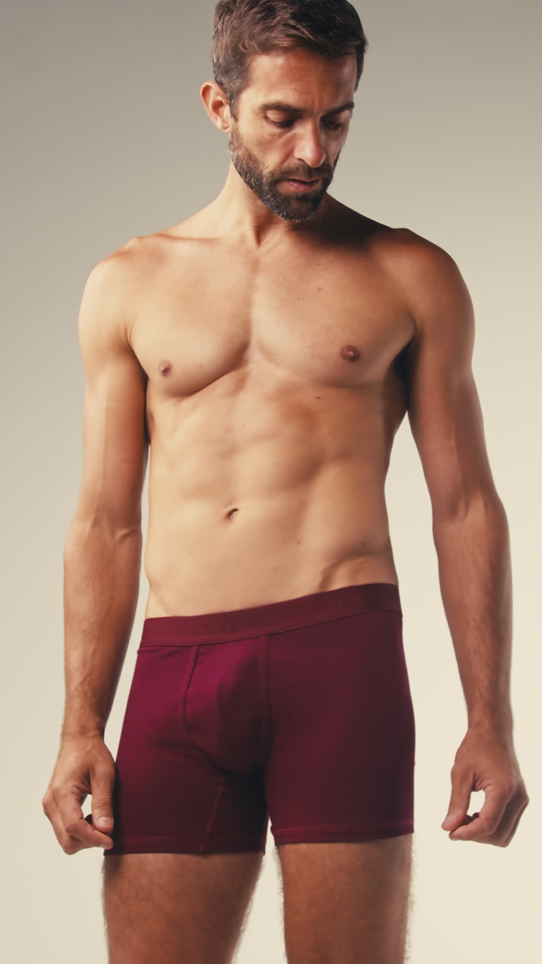 Cueca Boxer Algodão Vinho