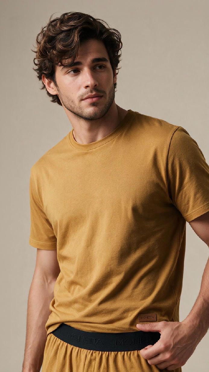 Pijama Masculino Ocre