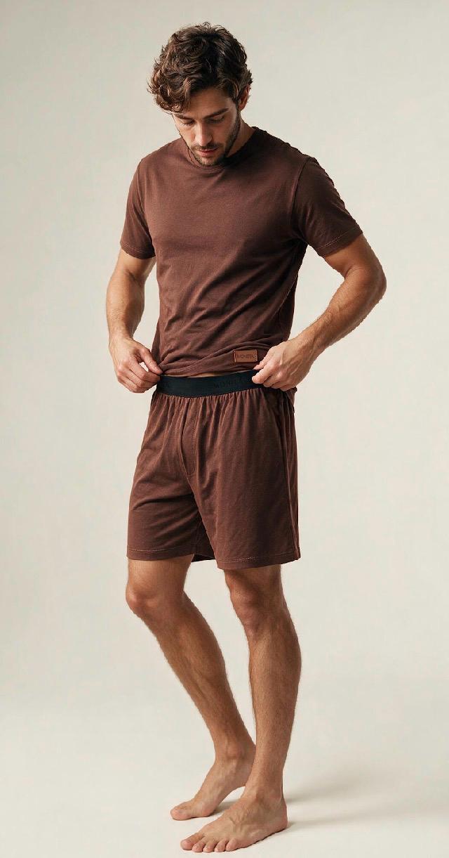 Pijama Masculino Marrom