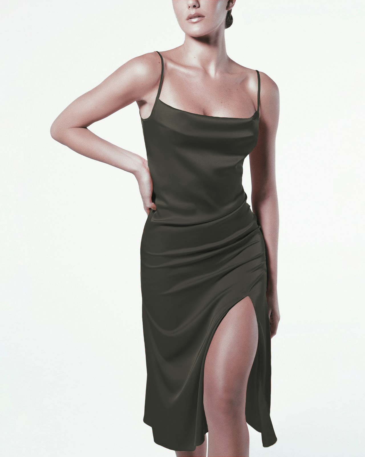 Slip Dress Verde Militar